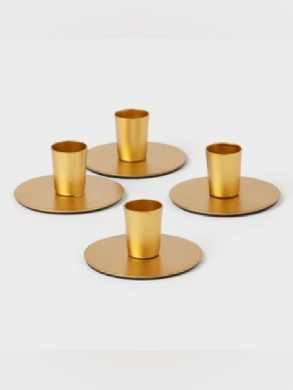 Room Essentials 4pk Taper Candle Holders in Gold
